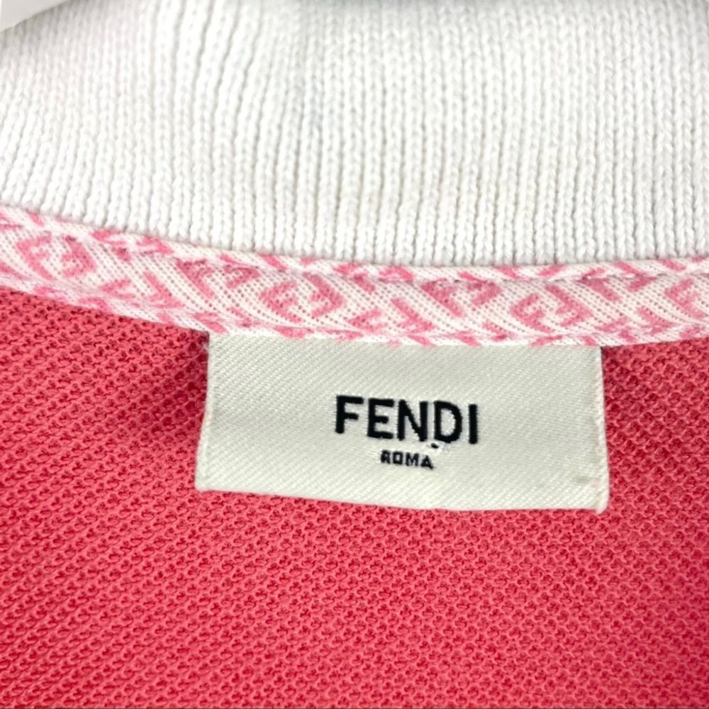 FENDI Pink And Blue Check FF Polo Dress Size 10 - Picture 4 of 10